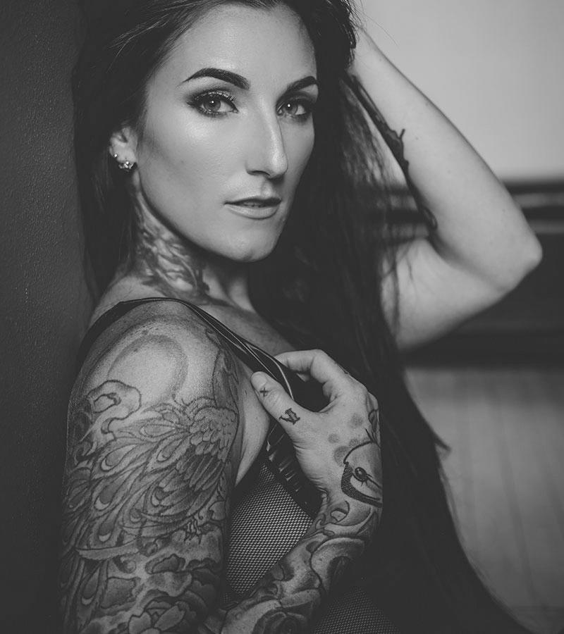 We draw tattoo of a beautiful girl