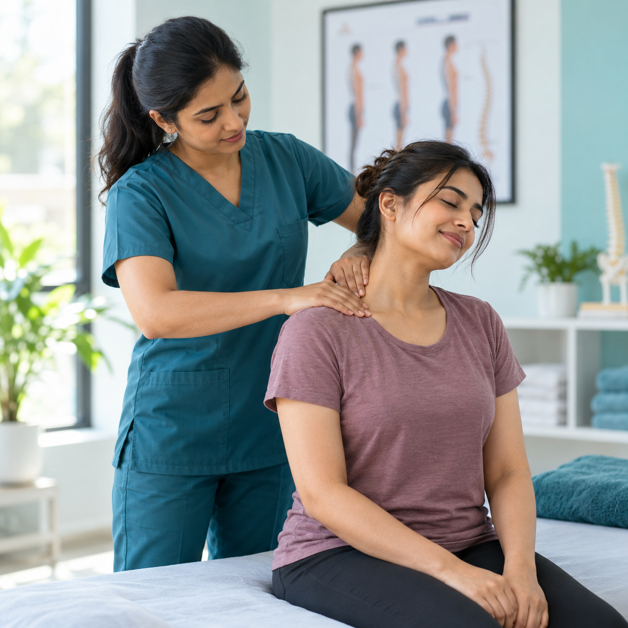 Gentle Neck Therapy in a Modern Clinic